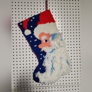 Santa Clause Stocking Crochet Pattern With Beard. Oversized